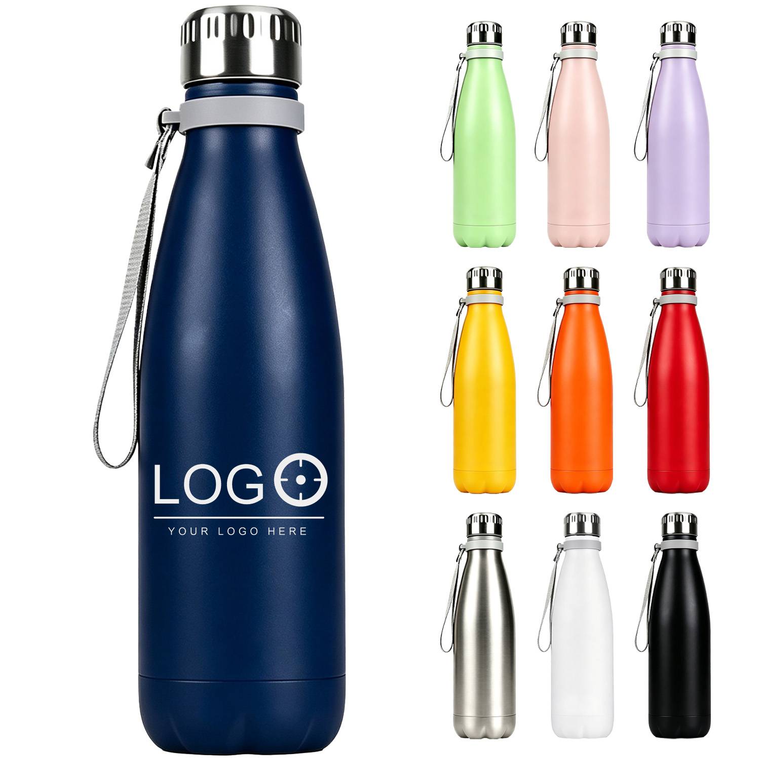 17 oz Custom Stainless Steel Vacuum Bottle
