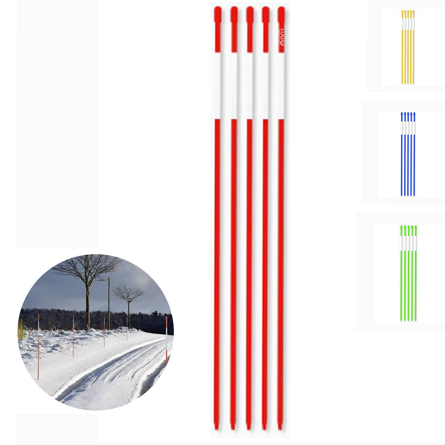 Reflective Fiberglass Snow Stakes