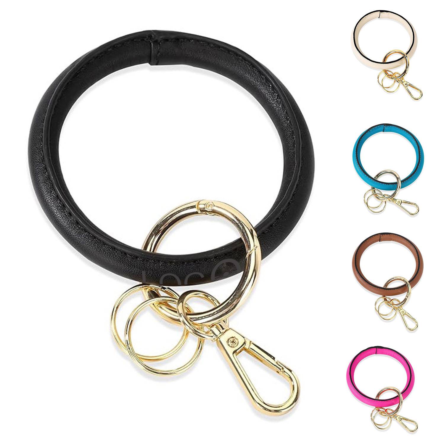 PU Wrist Bracelet Keychain