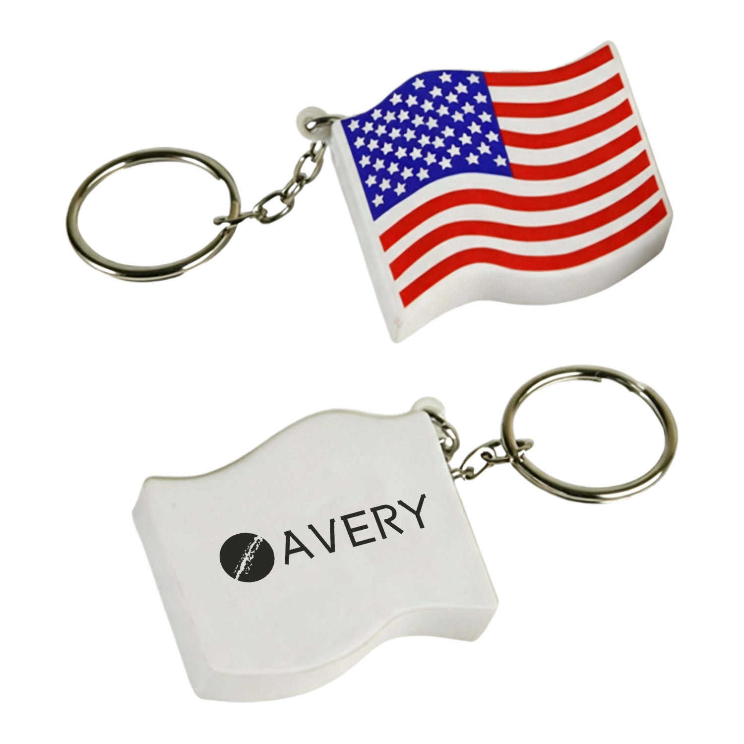 PU Foam US Flag Stress Reliever Keychain