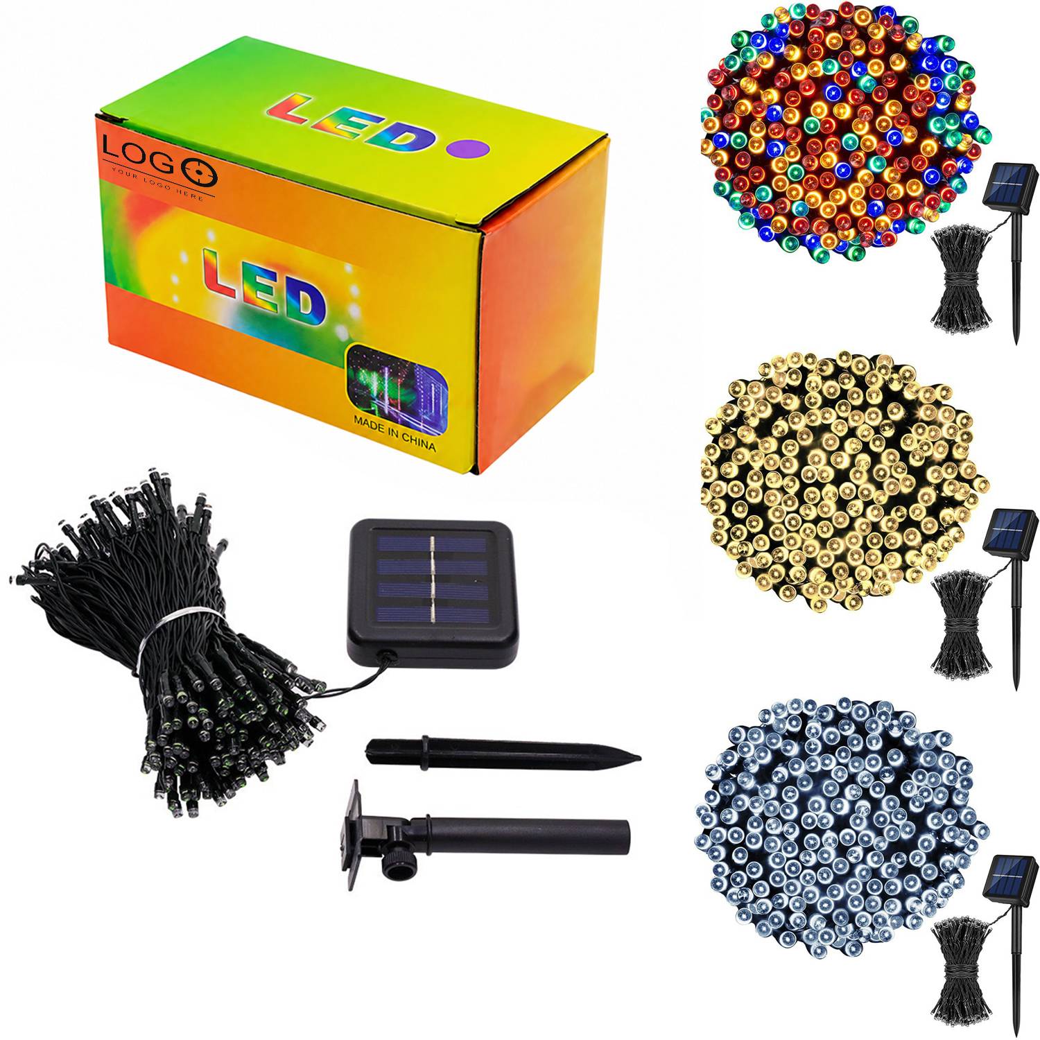 866.1in Solar LED String Light