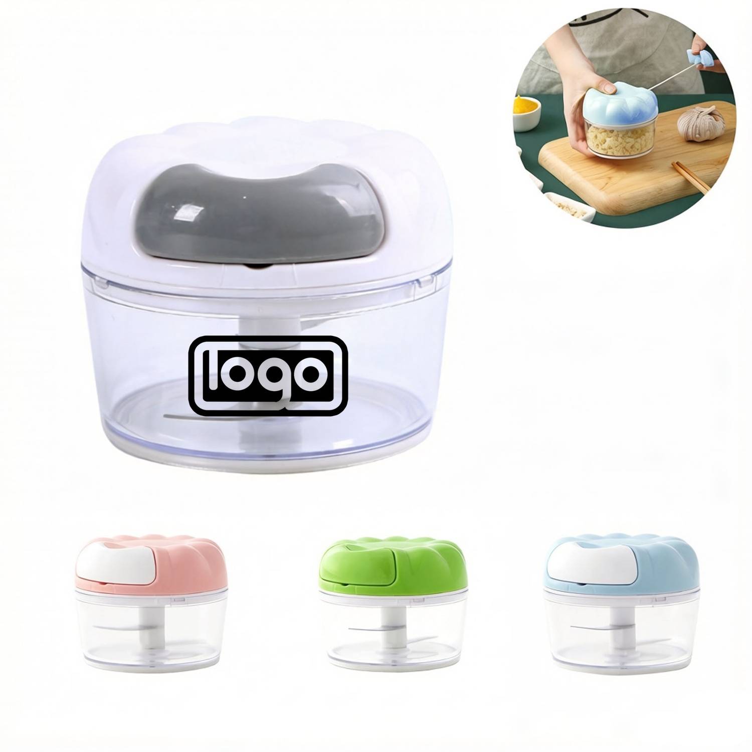 Pull-Cord Manual Garlic Chopper