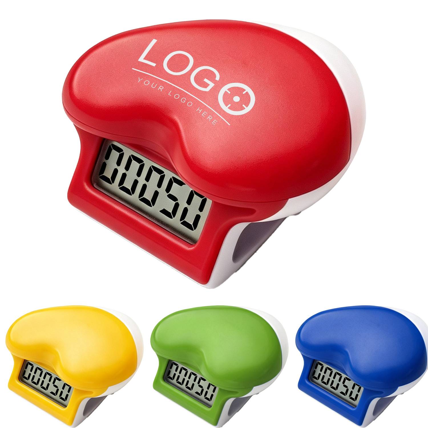Heart-Shaped Clip-On Step Pedometer