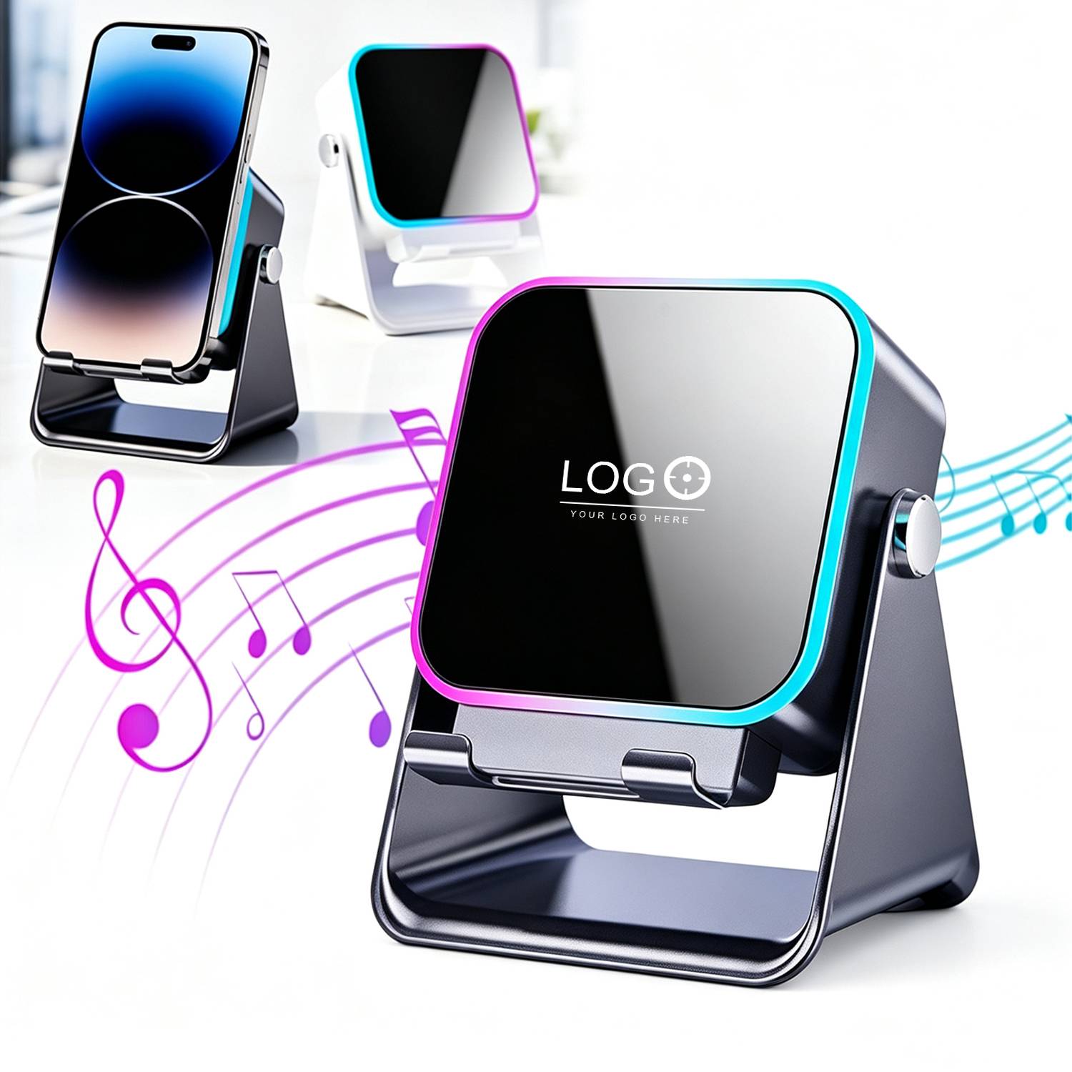 Bluetooth Induction Speaker with Phone Holder