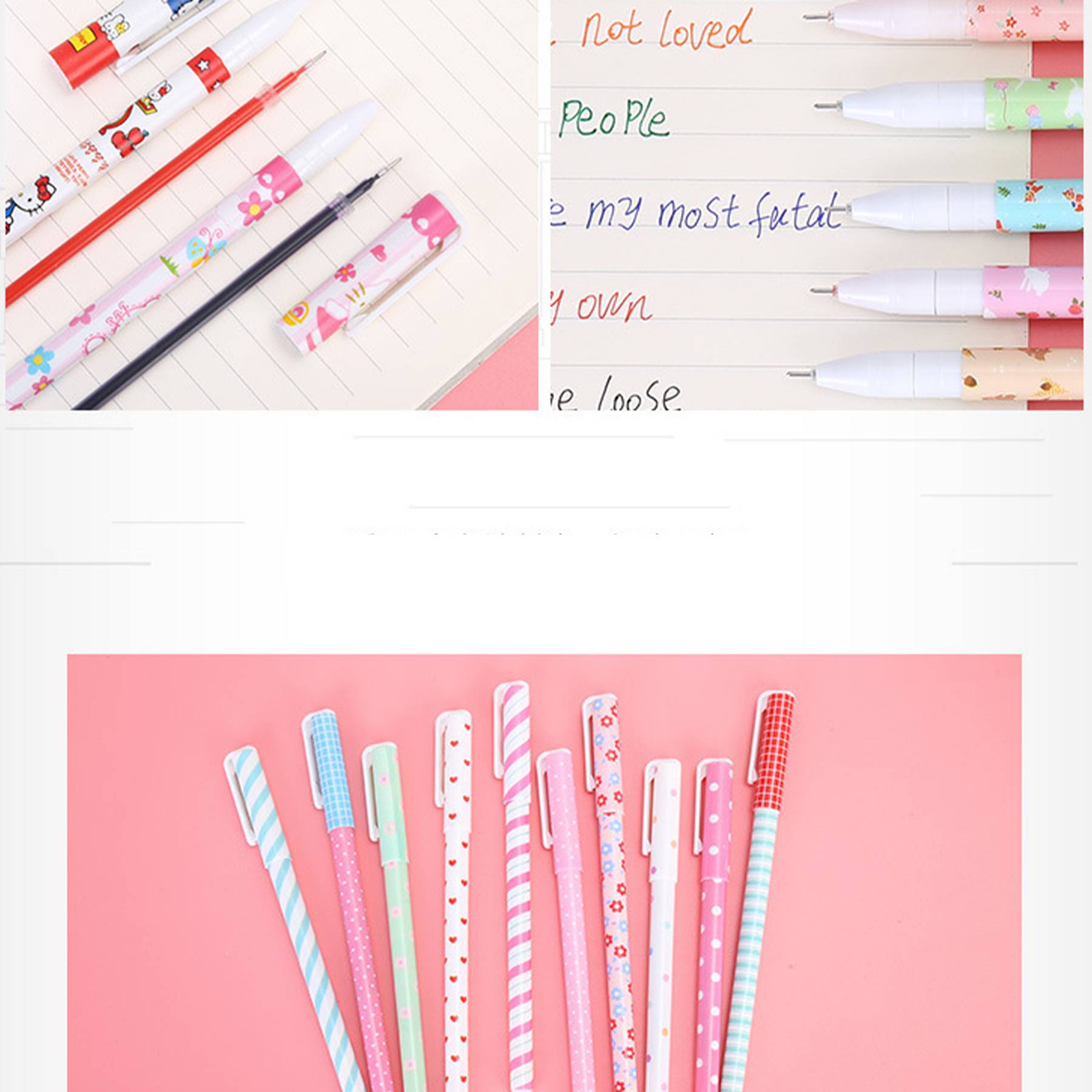 Creative cute little fresh gel pens 10 sets 8