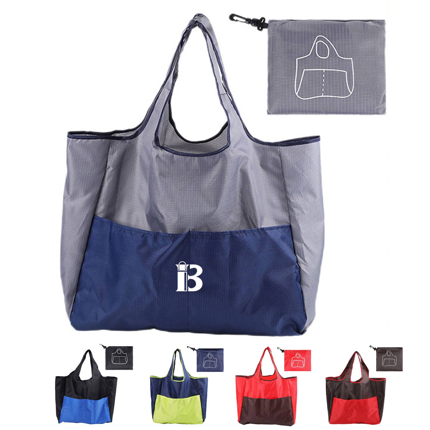 Portable folding shopping bag