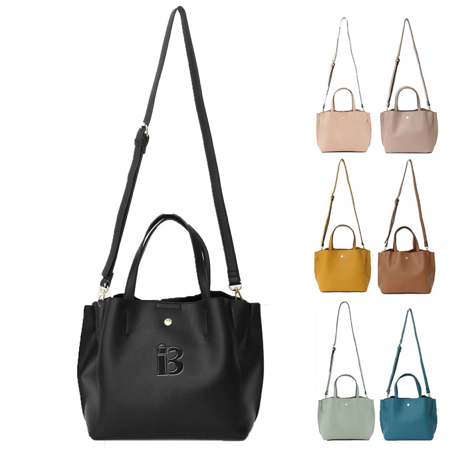 PU Leather Solid Color Crossbody Shoulder Bag