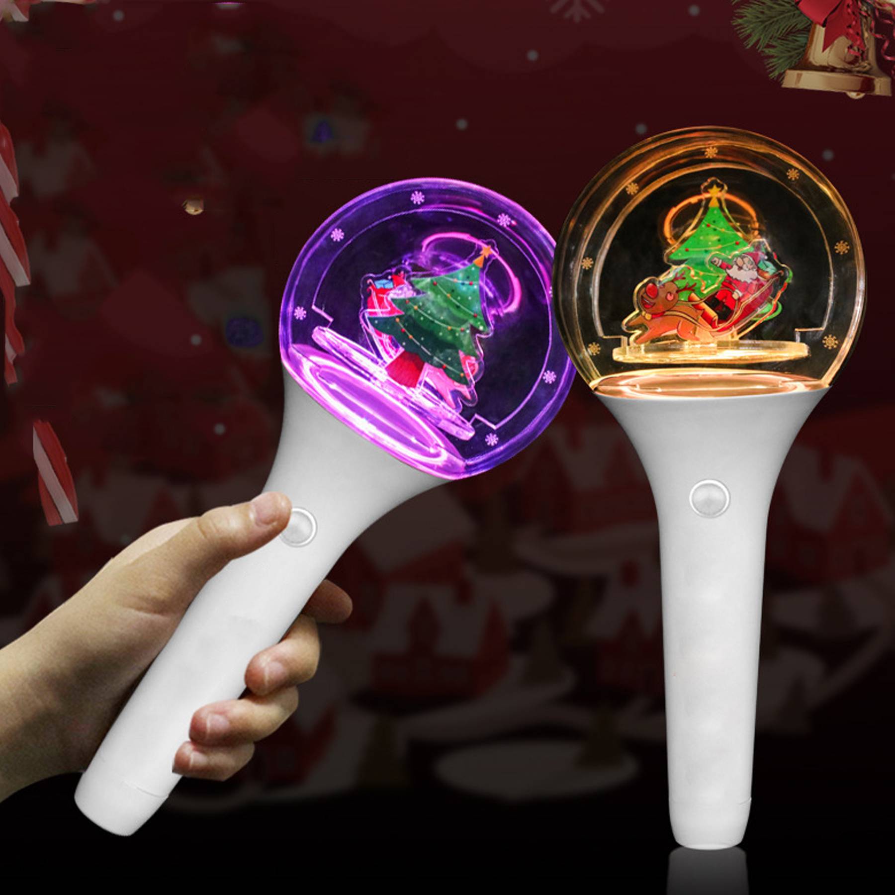 Christmas Rotating 3D Fluorescent Stick 3