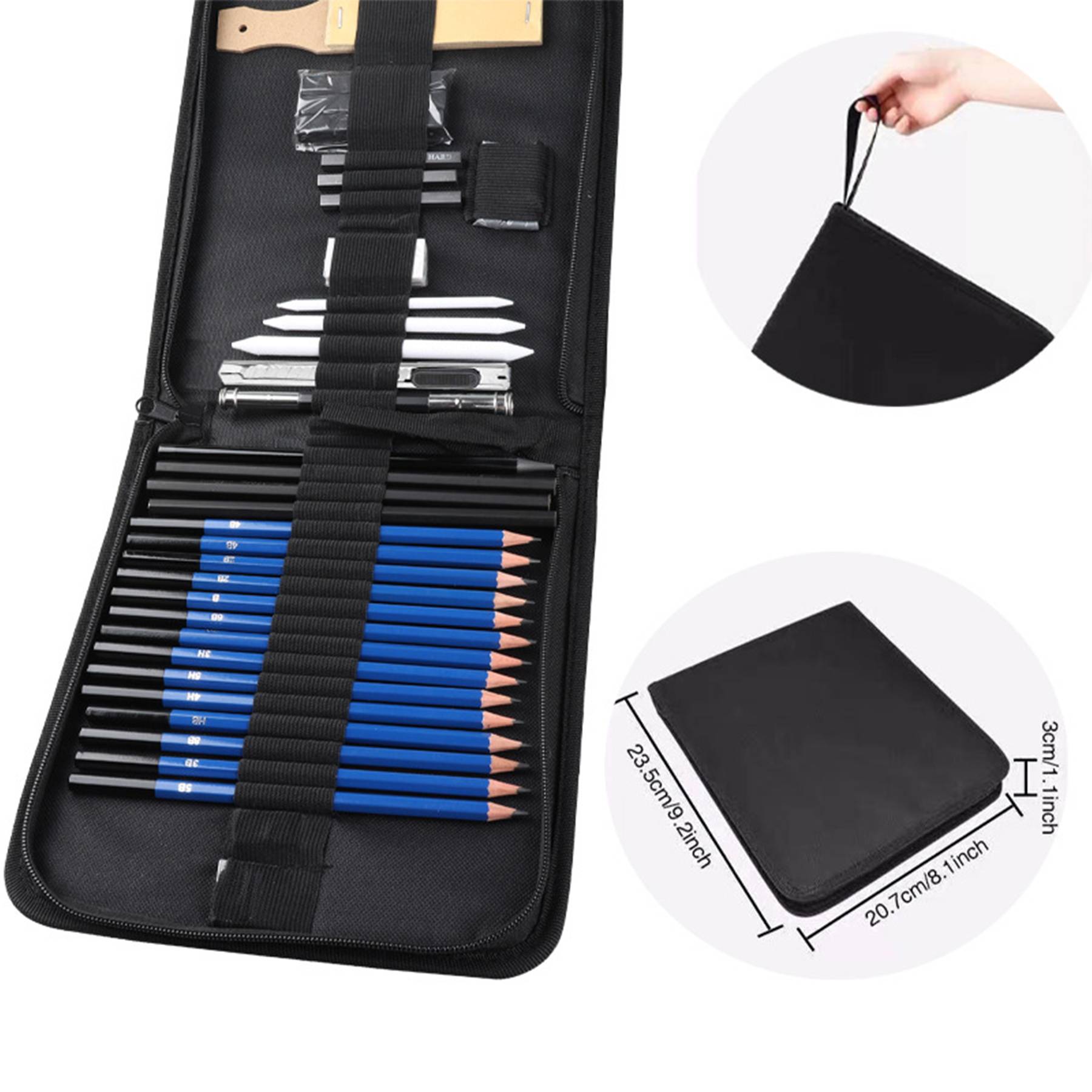 Wood 35-piece fine art sketch pencil set 7