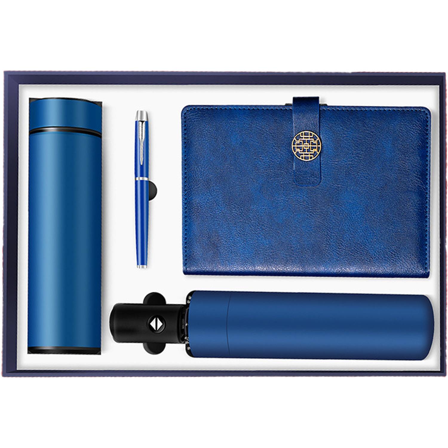 4PCS Notebook Tumbler Umbrella Pen Executive Gift Set 5