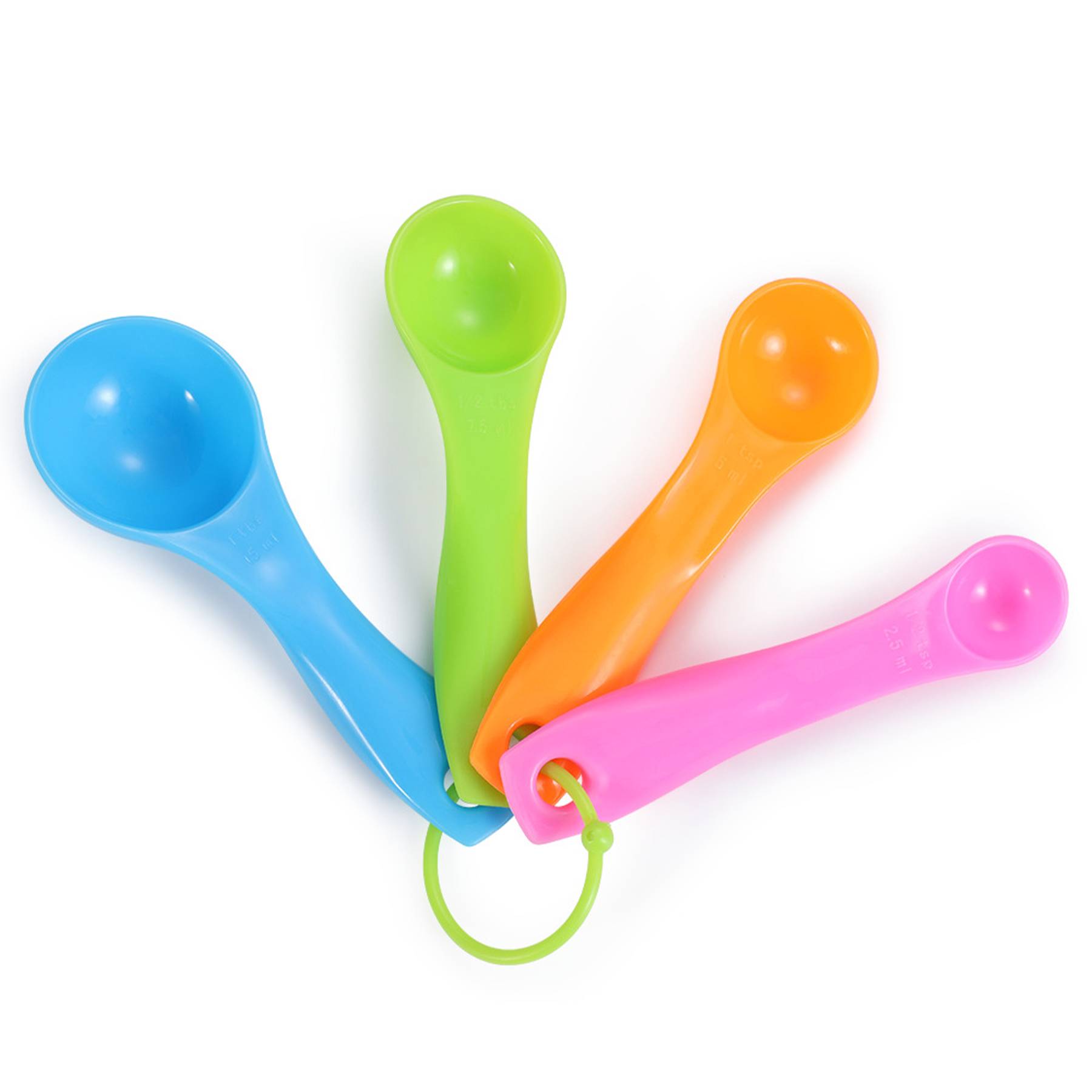 Colorful Measuring Plastic Spoons 4-Piece Set 1