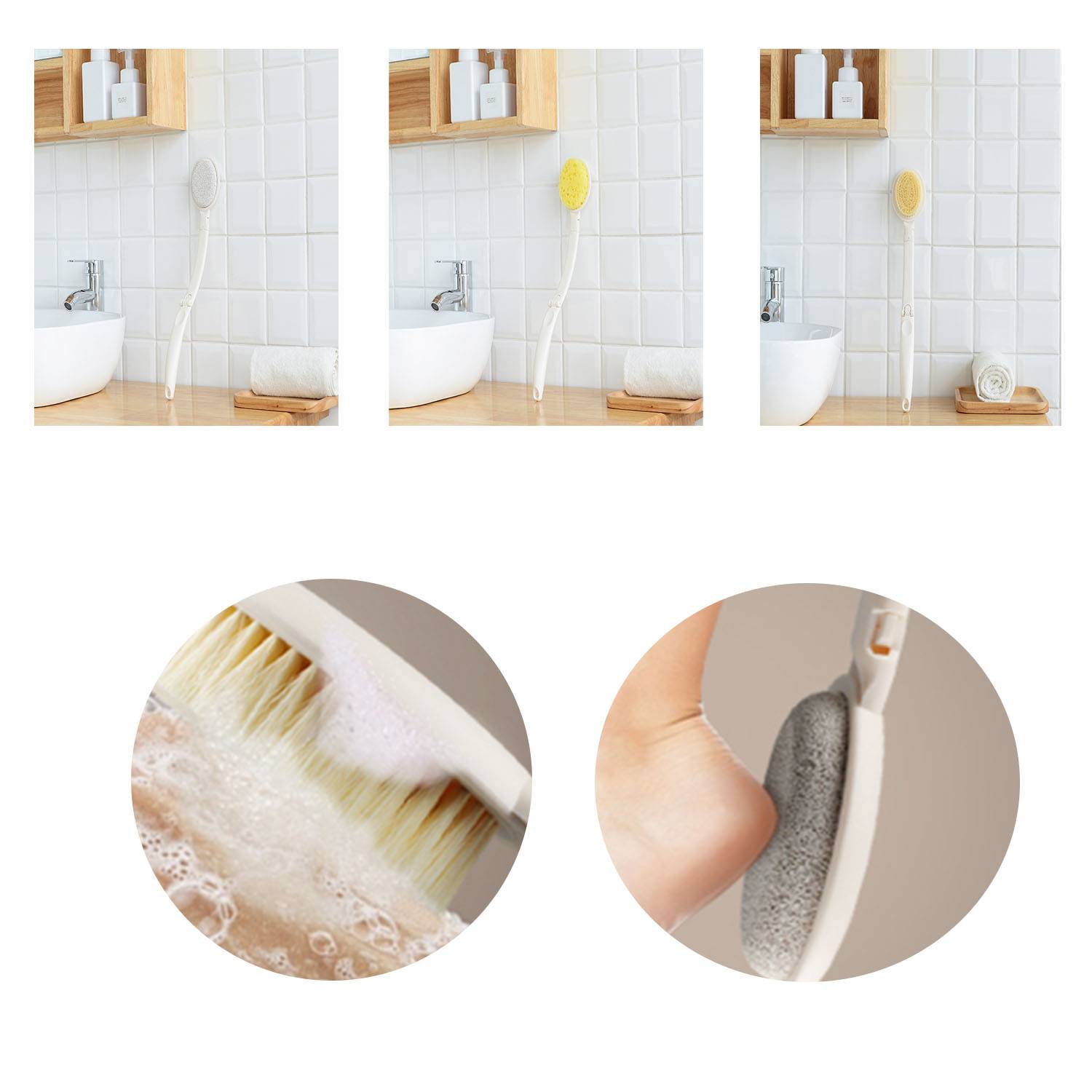 3 in1 Detachable And Foldable Shower Brush 10