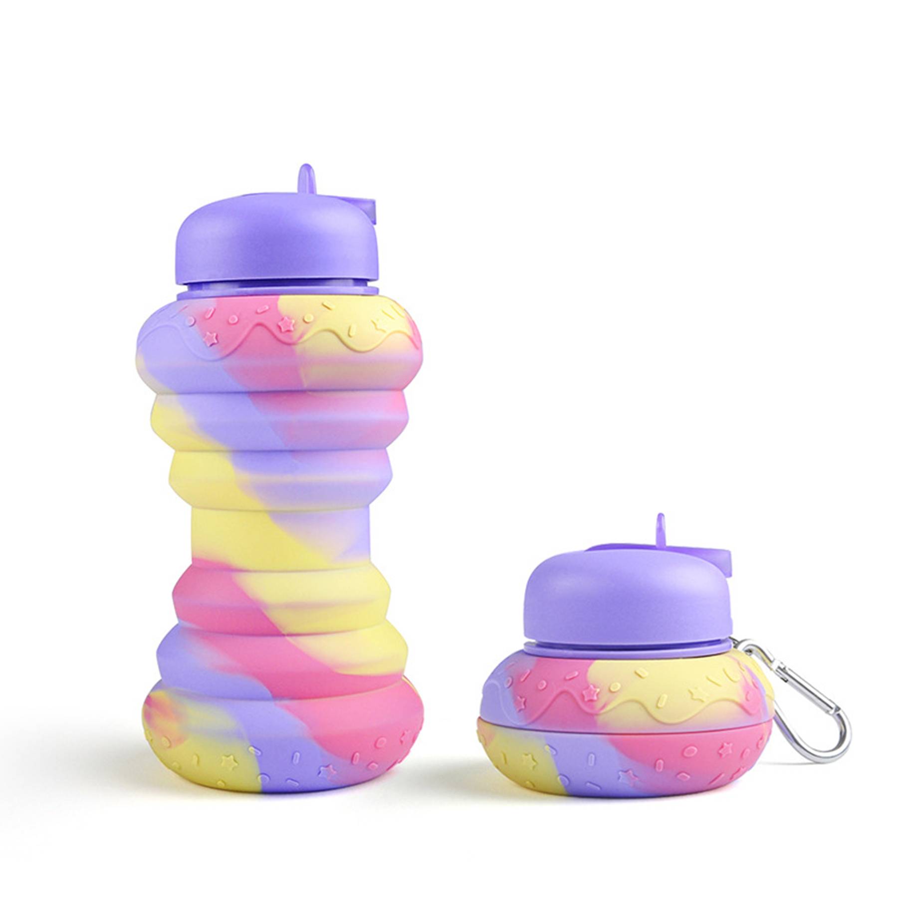 21 oz Silicone Creative Gradient Foldable Bottle 3