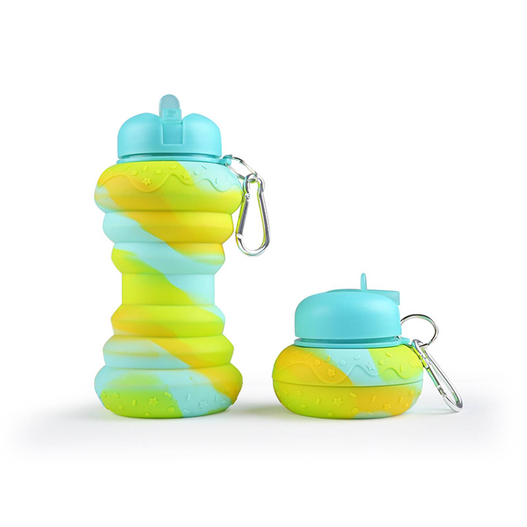 21 oz Silicone Creative Gradient Foldable Bottle 2