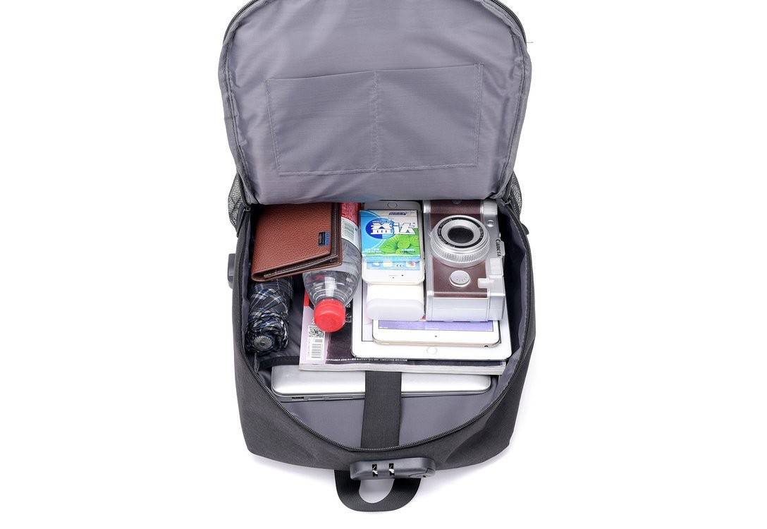Water Resistant Canvas Backpack with Anti-Theft Lock 9