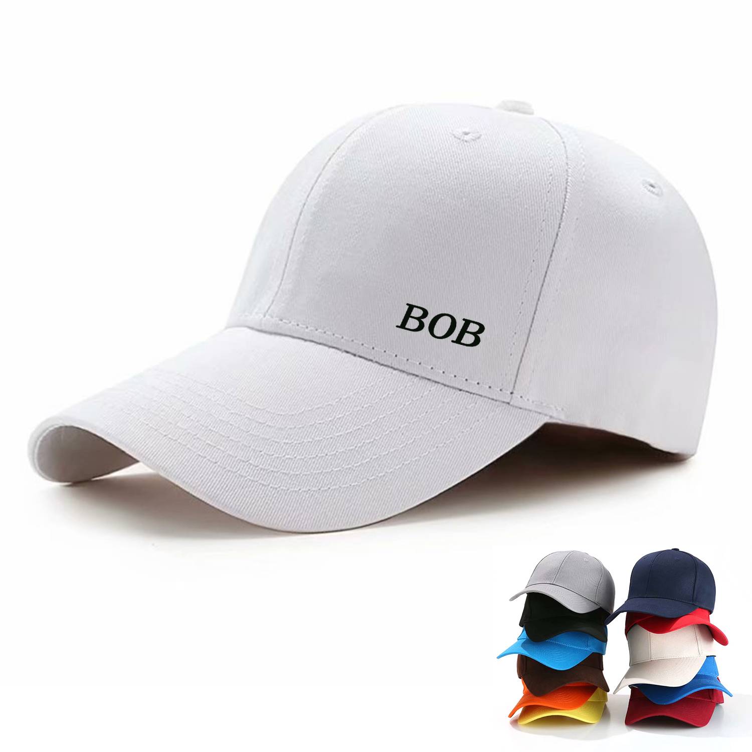Twill 6 Panel Cotton Peaked Baseball Cap