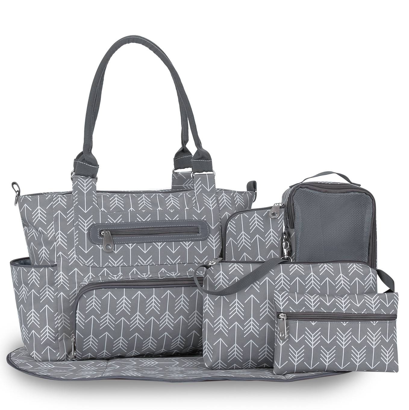Polyester portable diaper tote bag set 8