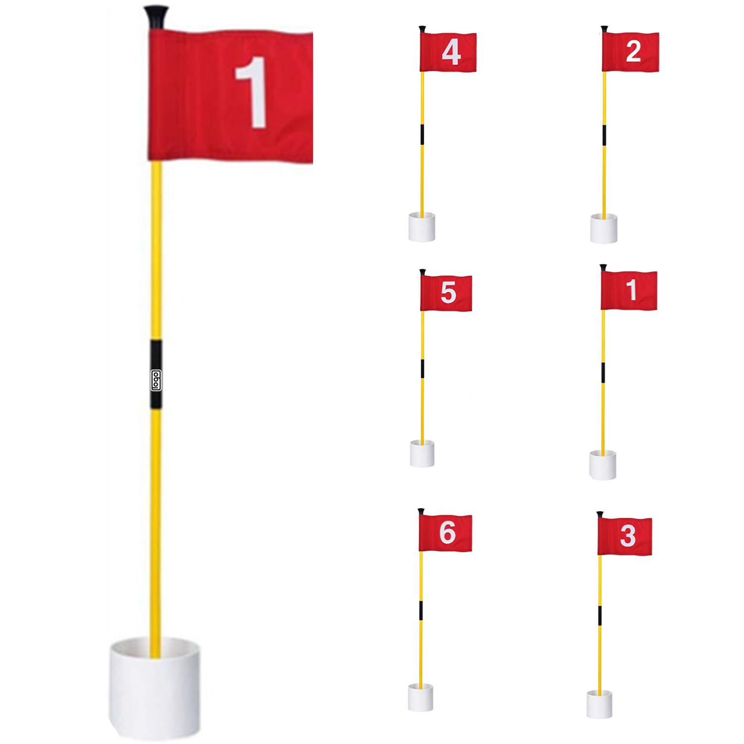 Golf Training Aid Putting Flag Hole Cup Set 2
