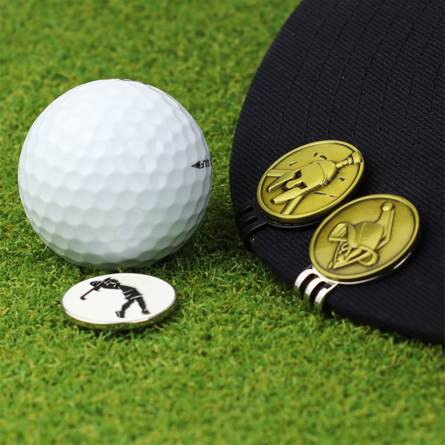 Zinc Alloy Golf Divot Tool Set w/ Hat Clip 4