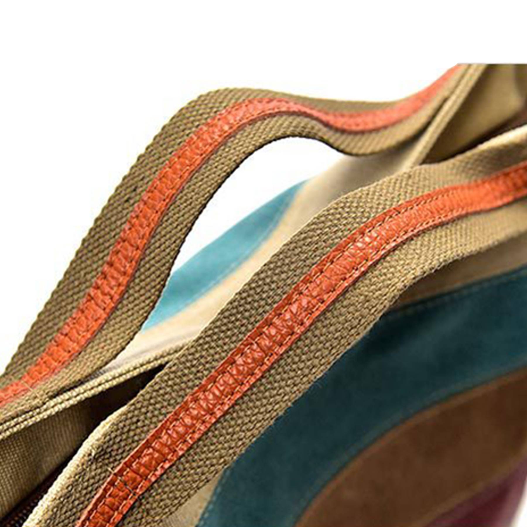 Canvas Patchwork Women's Shoulder Tote Bag 5