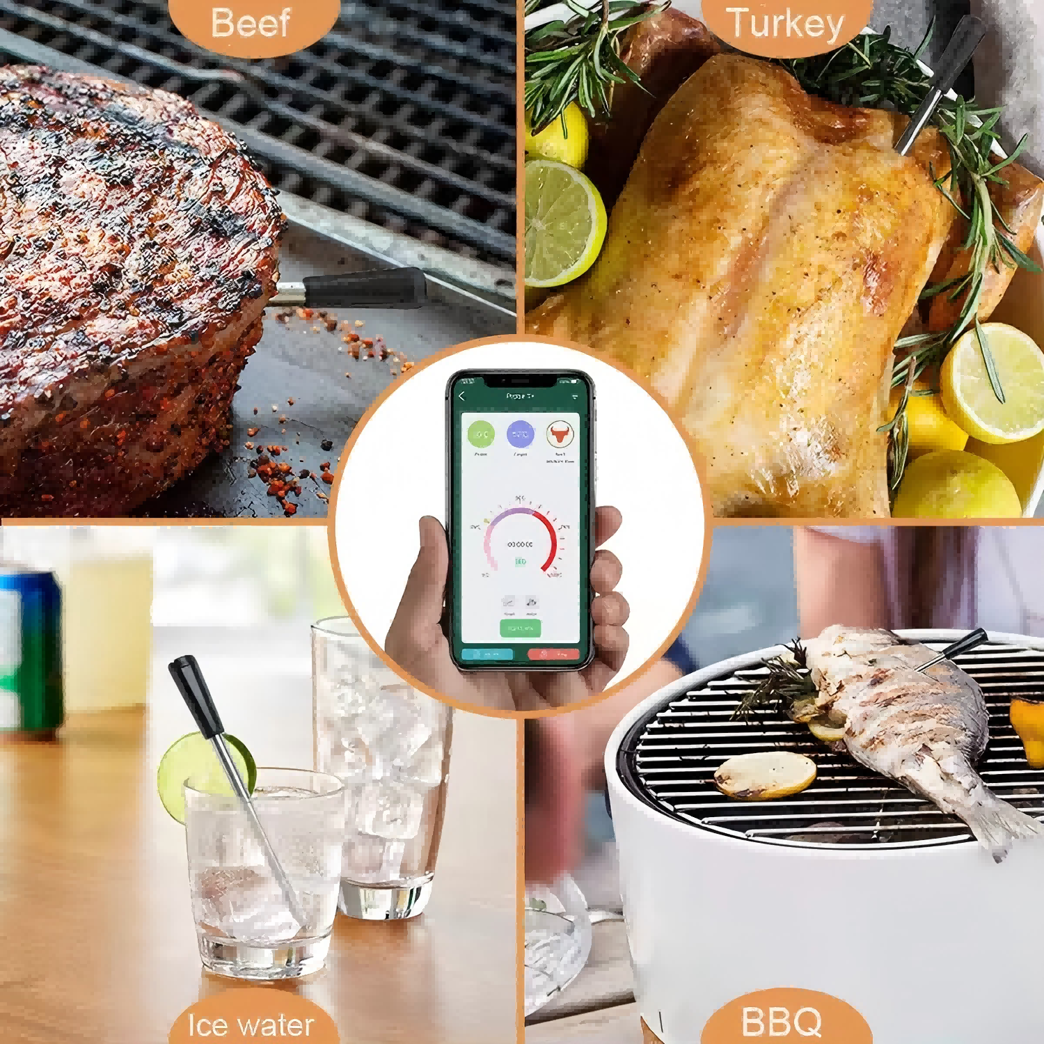 Smart Wireless Bluetooth Waterproof Meat Thermometer 7