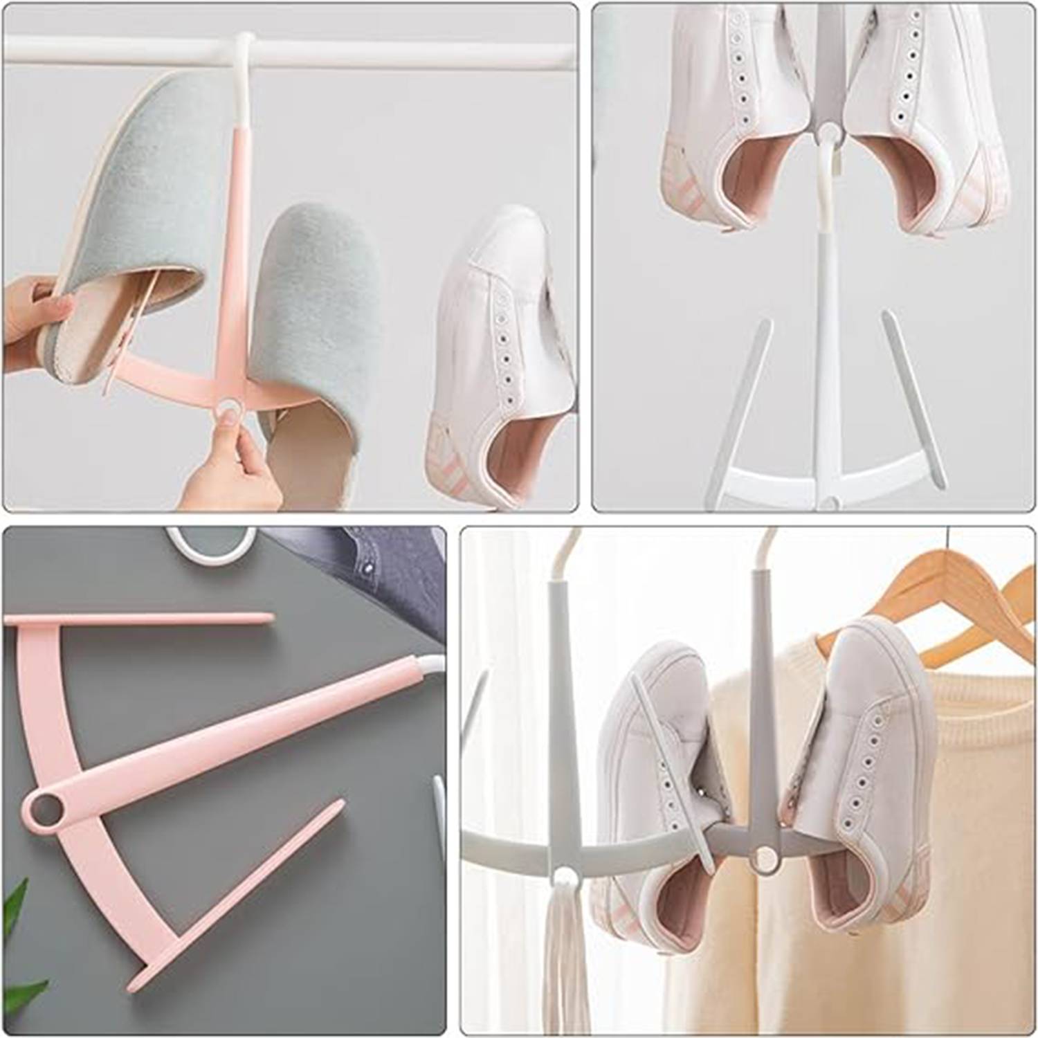 Multifunctional racks for hanging shoes and clothes 4