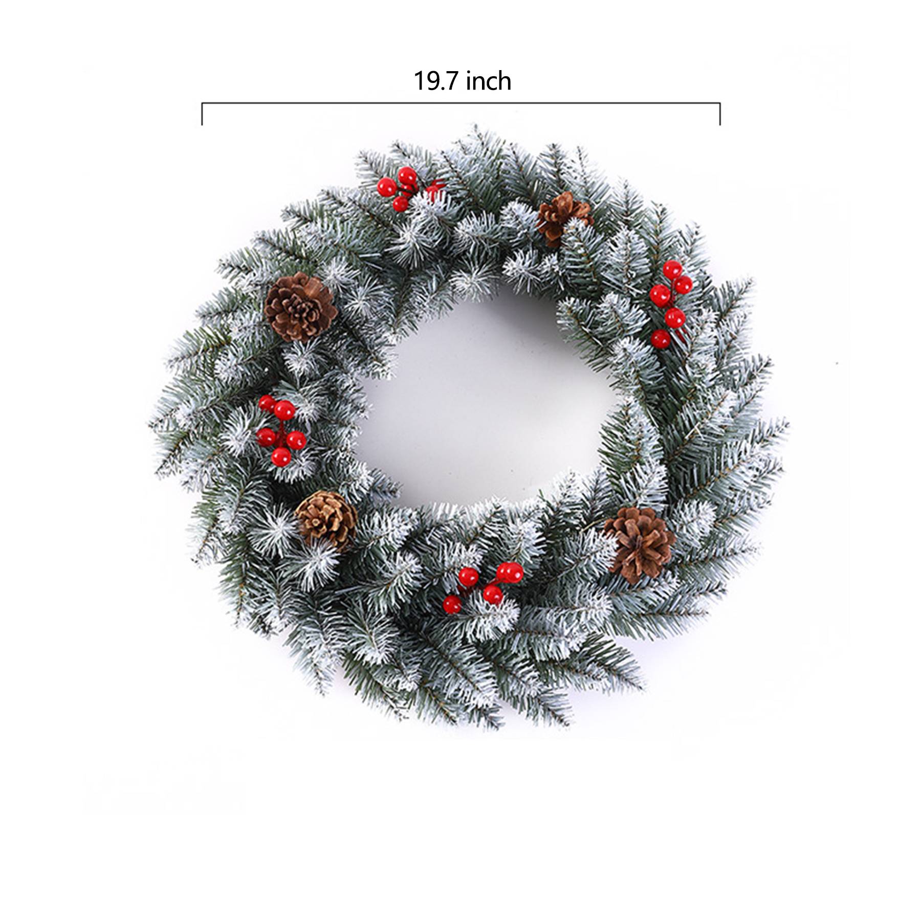 Festive Christmas Wreath with Pine Cones and Berries 4