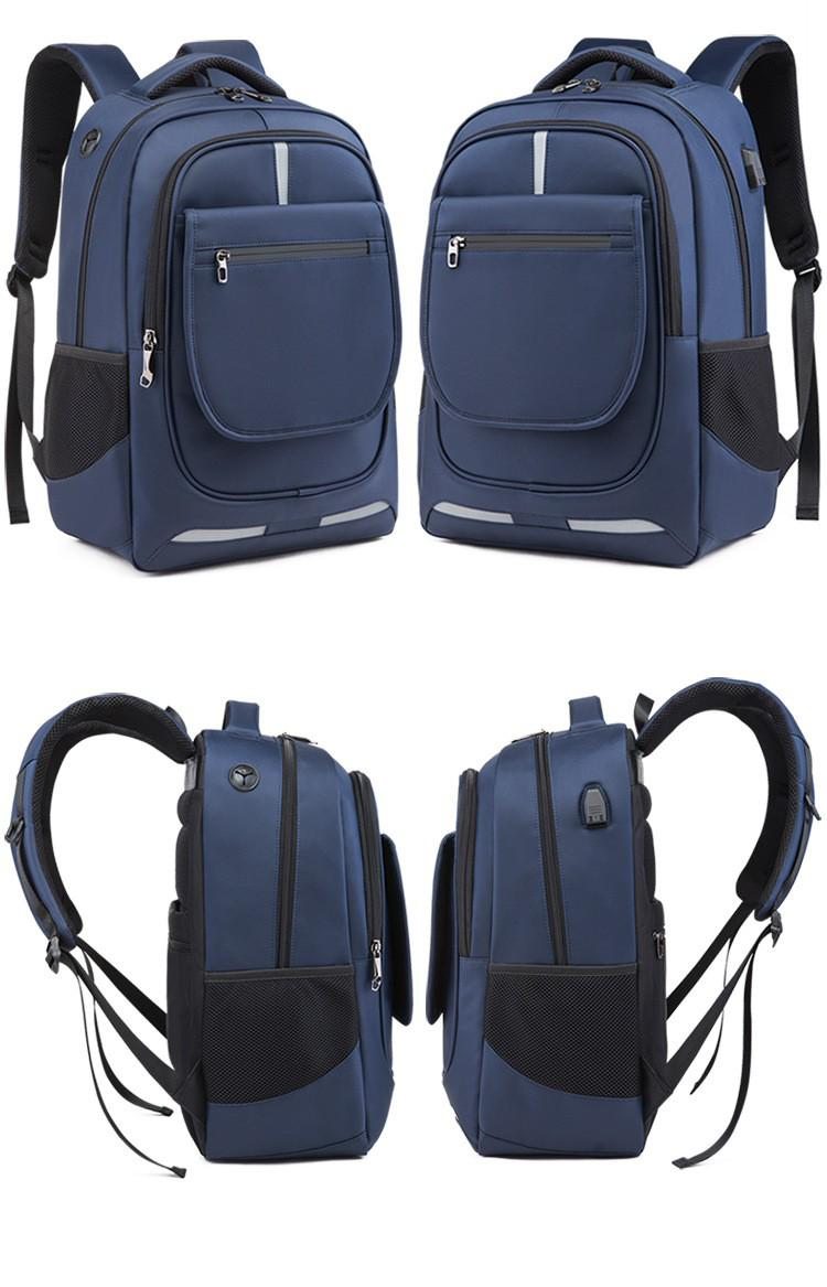 Slim Durable Canvas Laptop Backpack 7