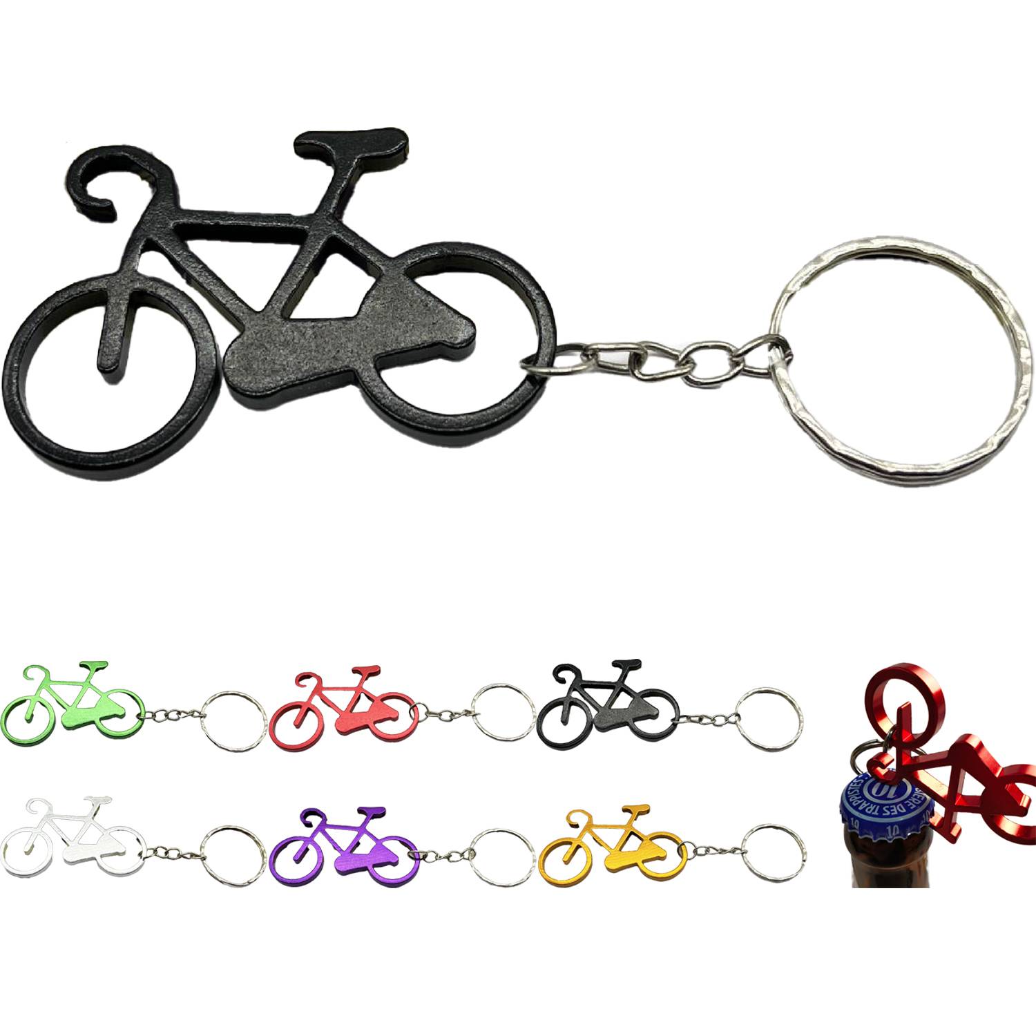 Mini Aluminum Bike Bottle Opener Keychain 6