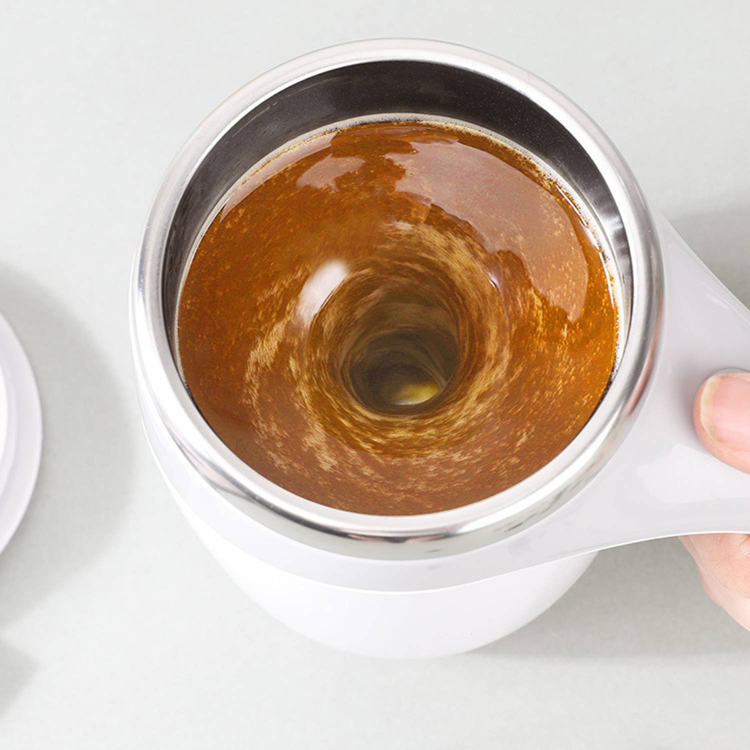 13oz Stainless Steel Self Stirring Coffee Mug 6