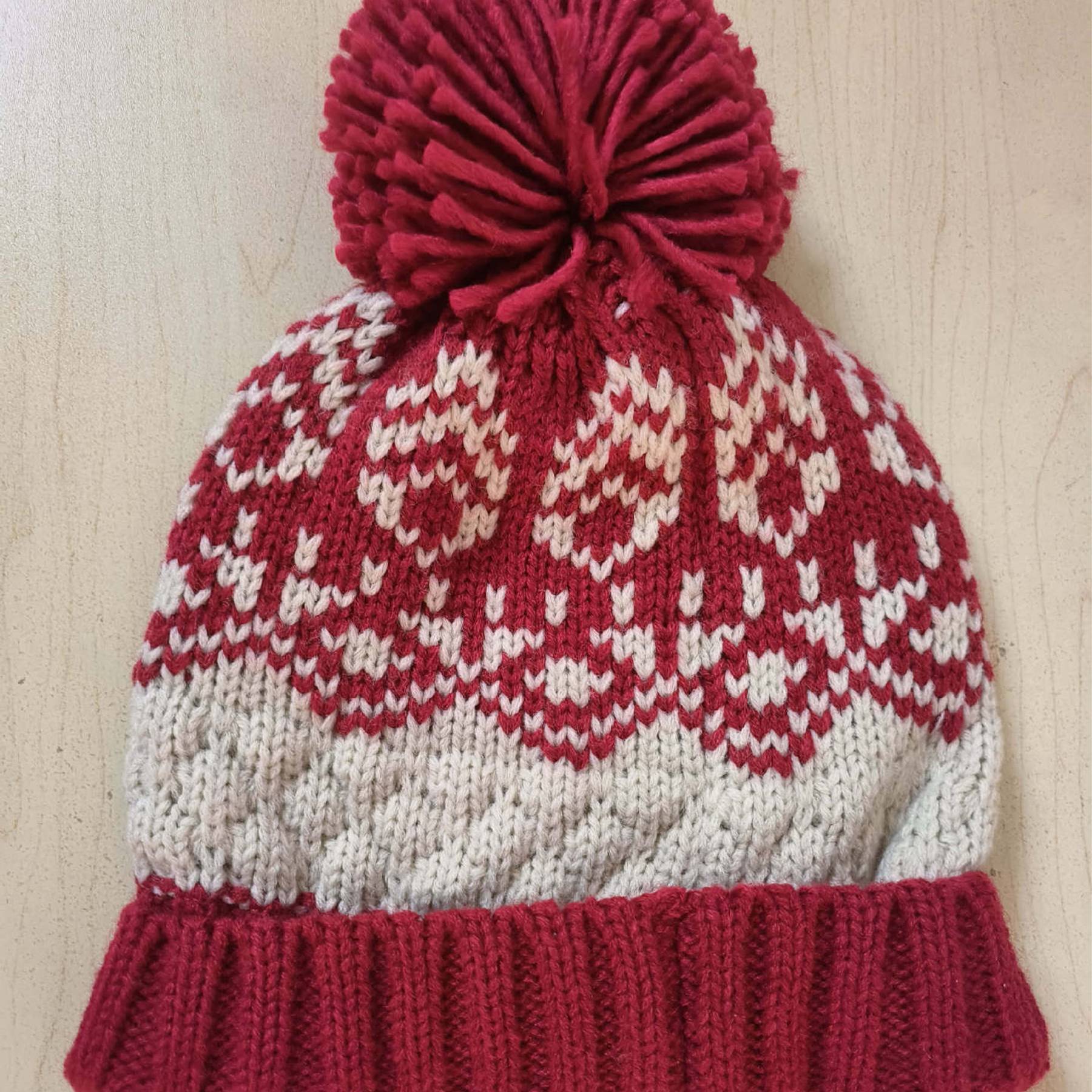 Christmas knitted hat neck bib two-piece for Girls and Boys 4