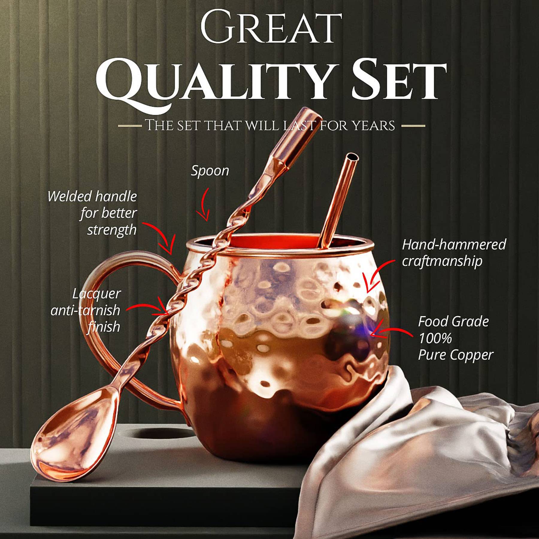 100% Real Copper Moscow Mule Cup 4