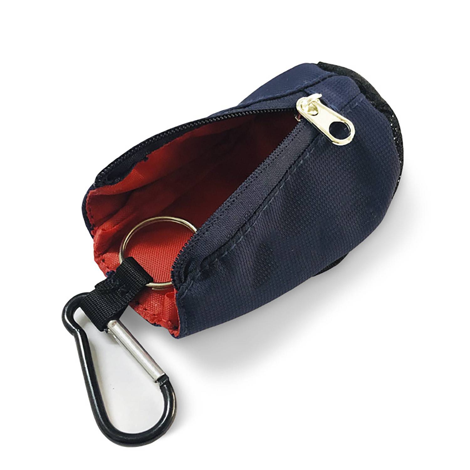 Mini Polyester Golf Ball Pouch w/ Carabiner 1