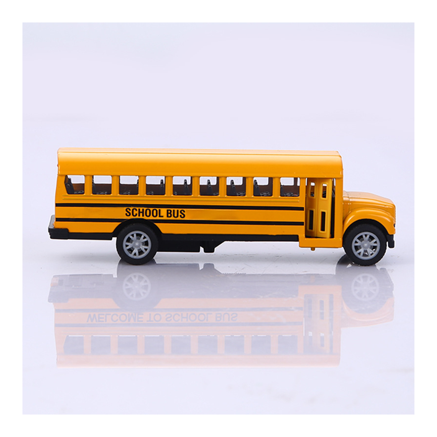 Toddlers Alloy School Bus Model Pull Back Toys 10