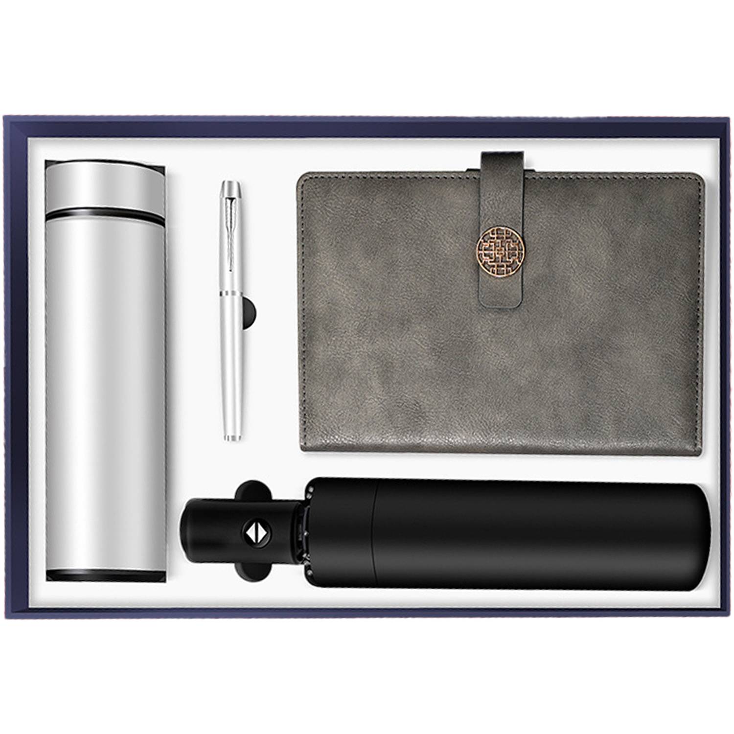 4PCS Notebook Tumbler Umbrella Pen Executive Gift Set 4
