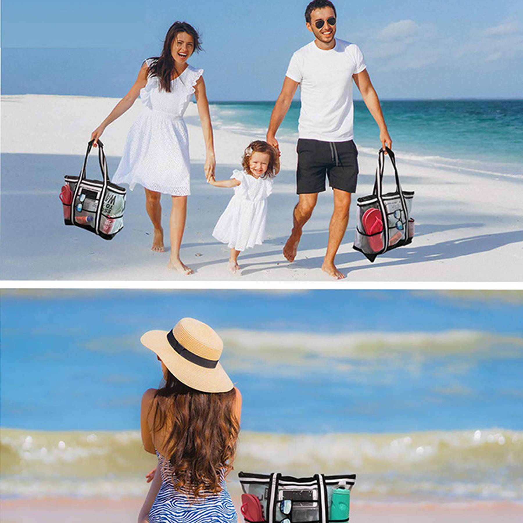 Oxford Extra Large Mesh Beach tote Bag 5