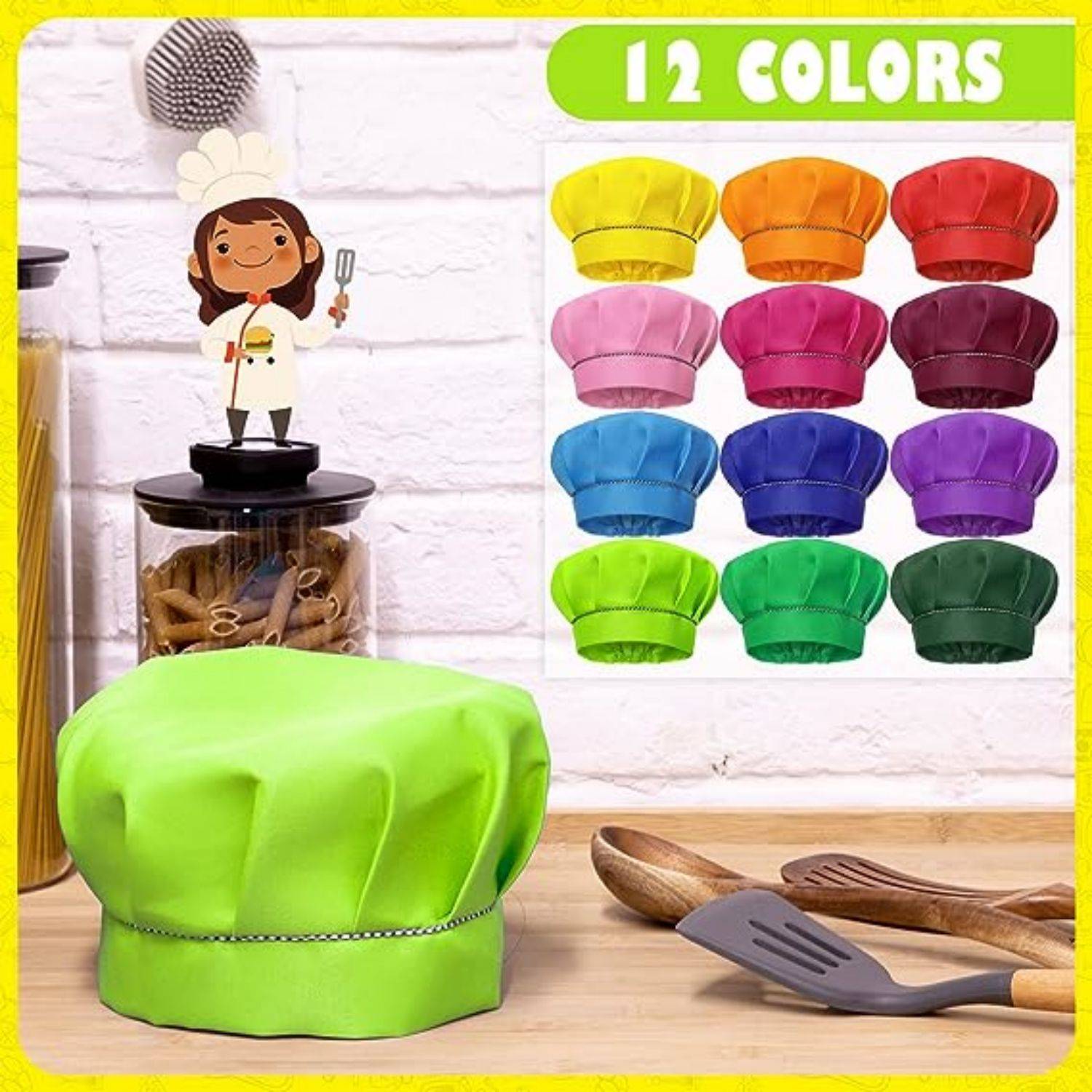 Adjustable Elastic Toddler Kids Chef Hat Cap 5