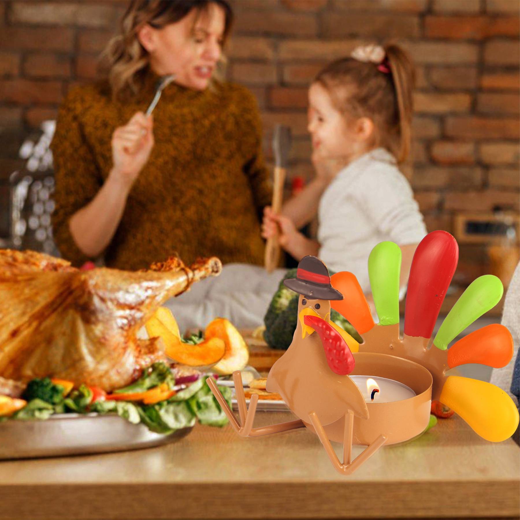 Thanksgiving Turkey Tealight Candle Holder 2