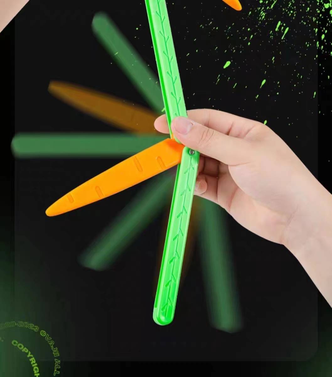 Foldable Butterfly Radish Knife Anxiety Stress Relief Toy 4