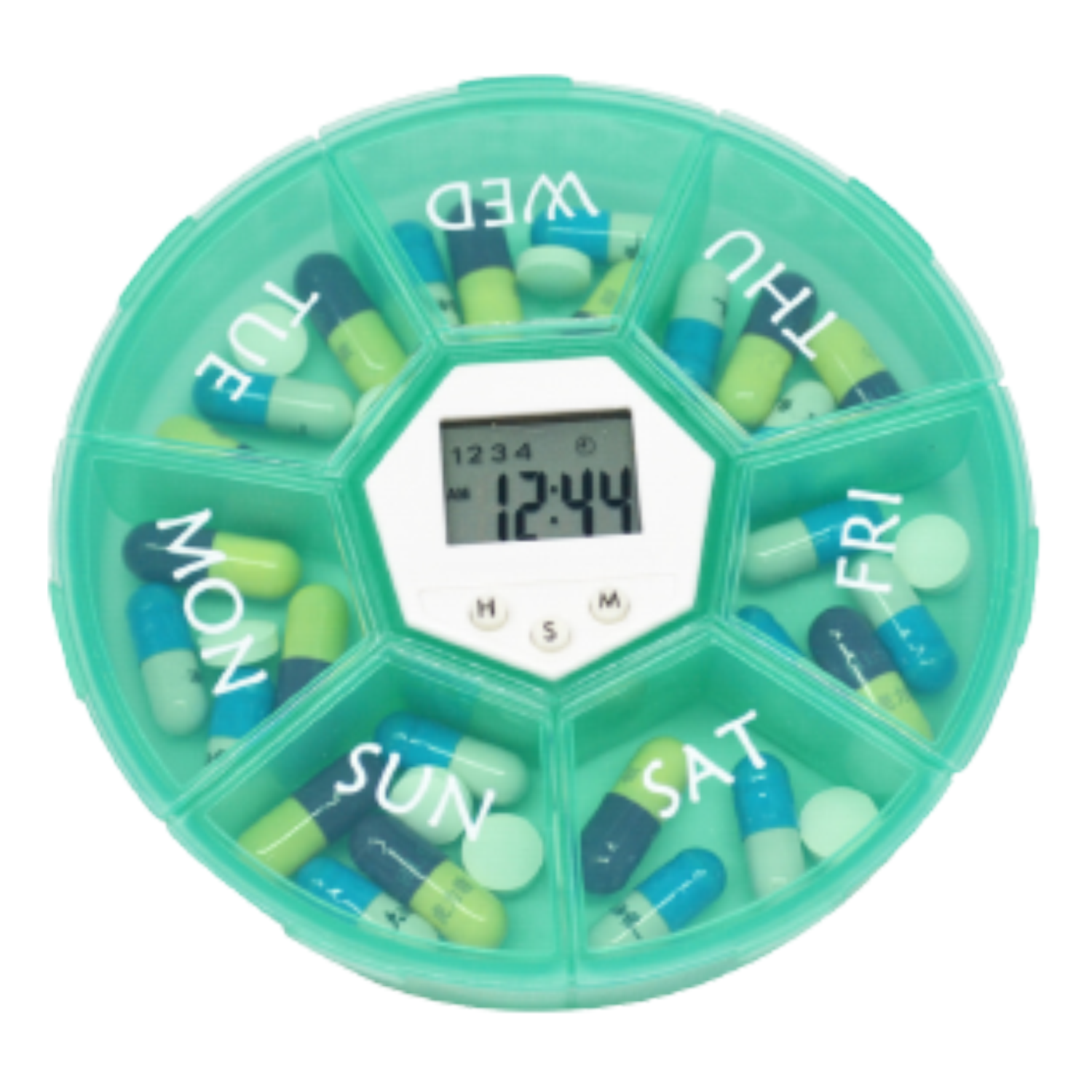 Compartment Electronic Pill Organizer w/ Alarm Clock 6