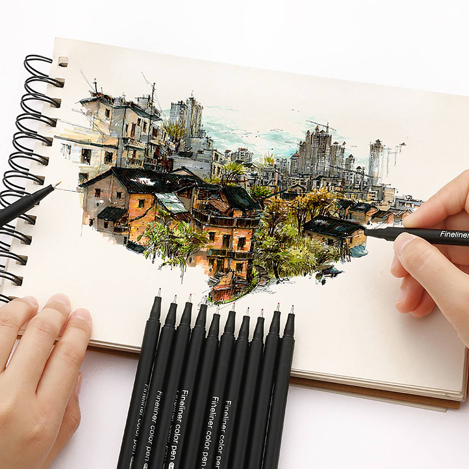 12 Color Waterproof Fineliner Pen Set 5