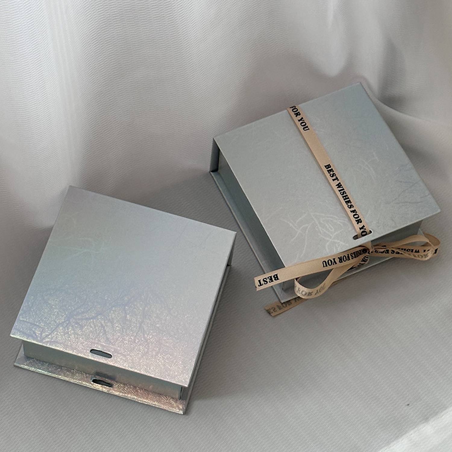 Metallic Silver Jewelry Gift Box 9
