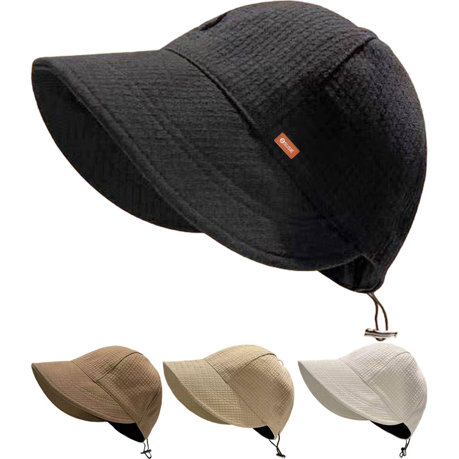 Adjustable Waffle Knit Sun Protection Fisherman Hat 4