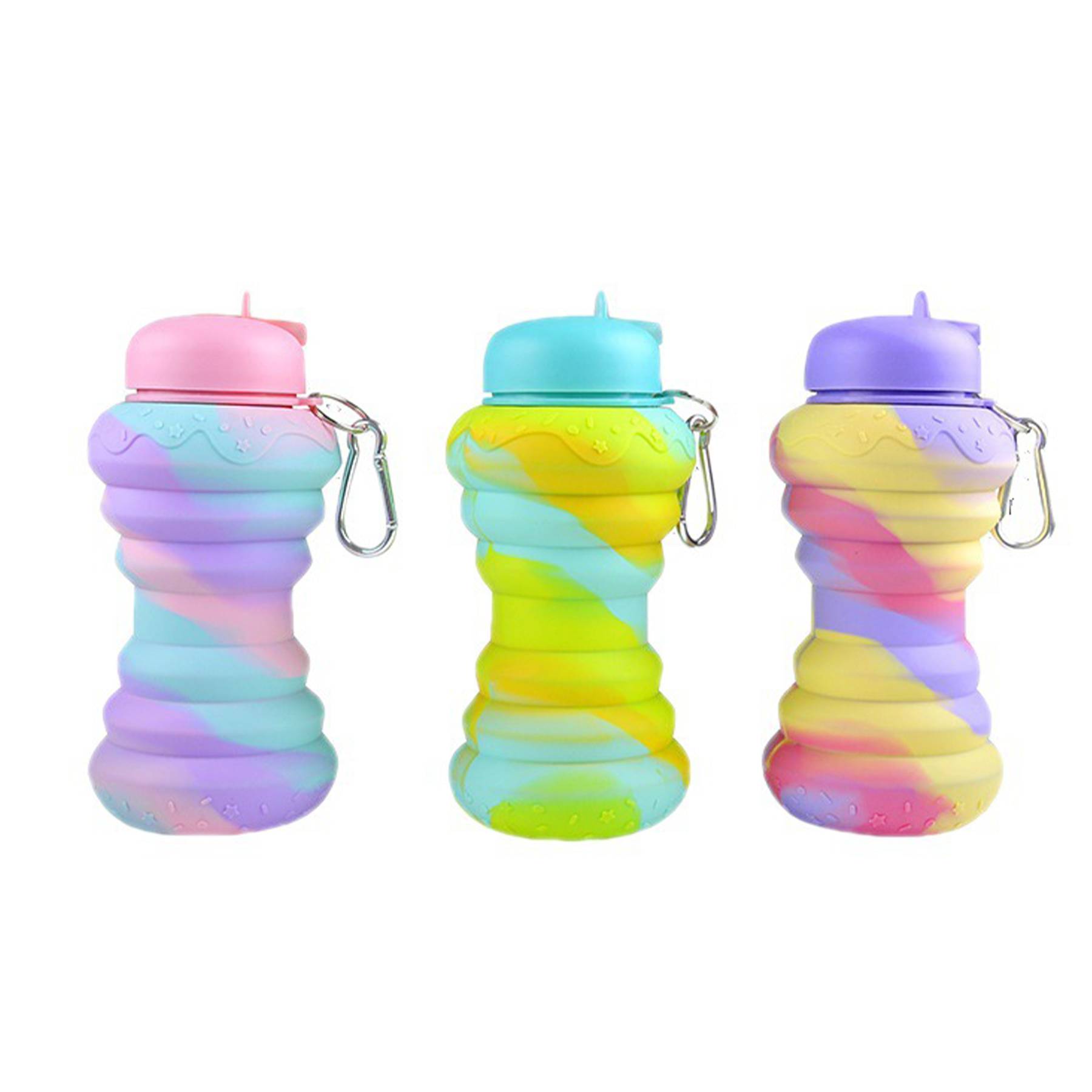 21 oz Silicone Creative Gradient Foldable Bottle 4