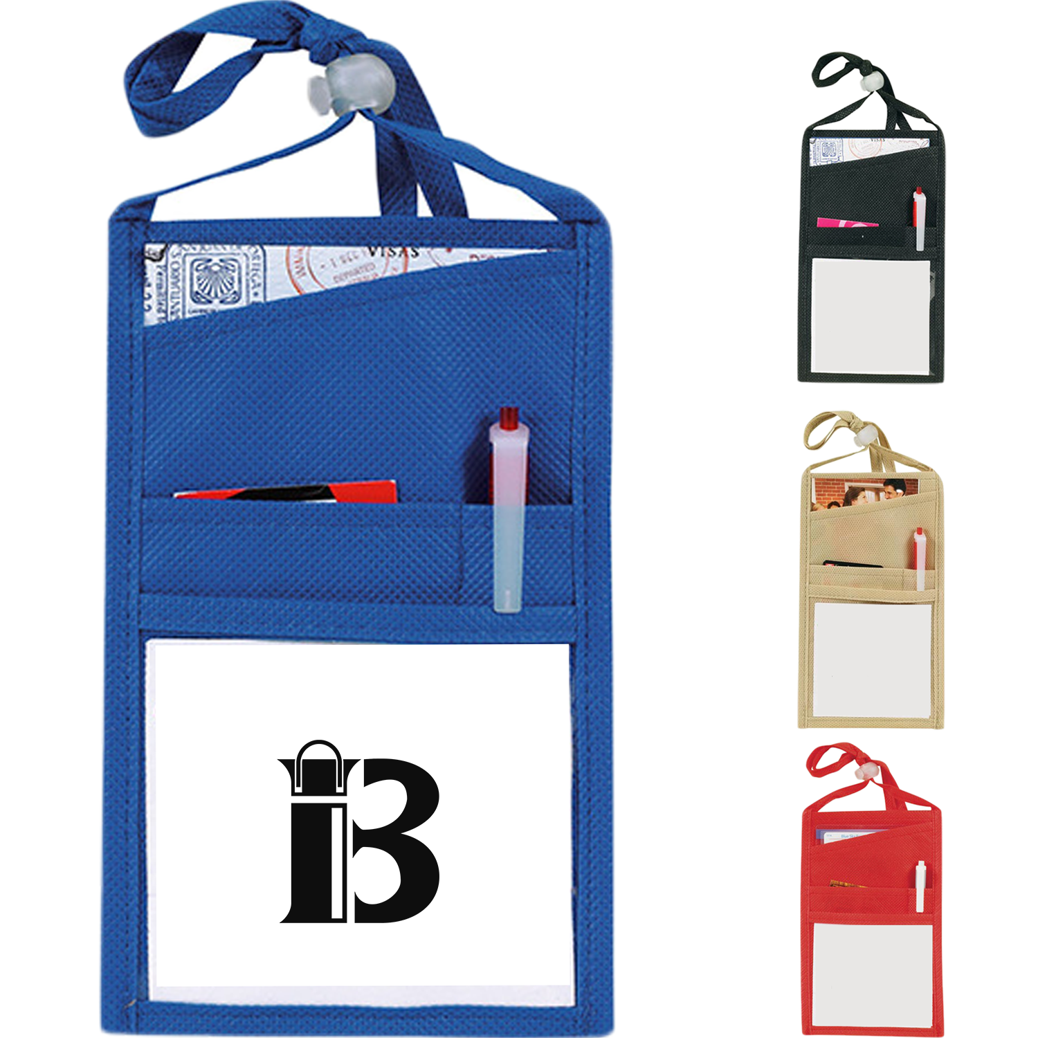 Nonwoven Adjustable Travel ID Holder Lanyard Card 1