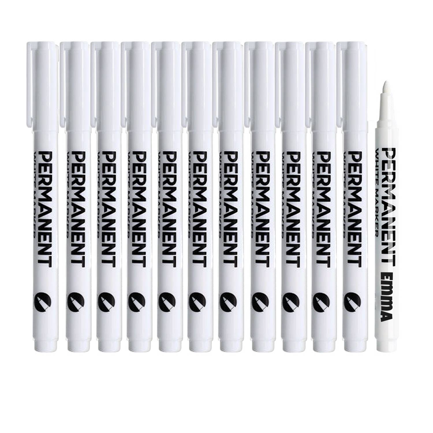 12 Pack White Permanent Marker Pens