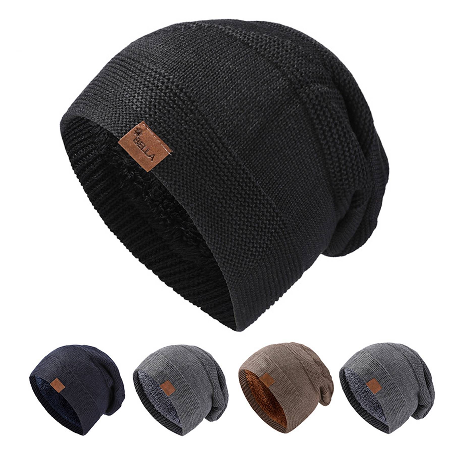 Solid Color Beanie Winter Warm Knitted Hat