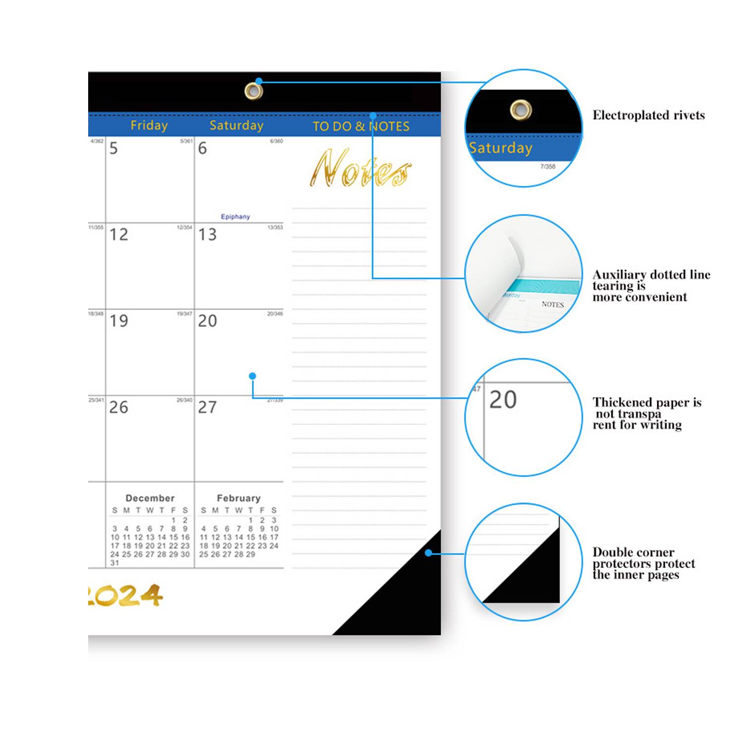 2024-2025 Wall Calendar 18 Months 6