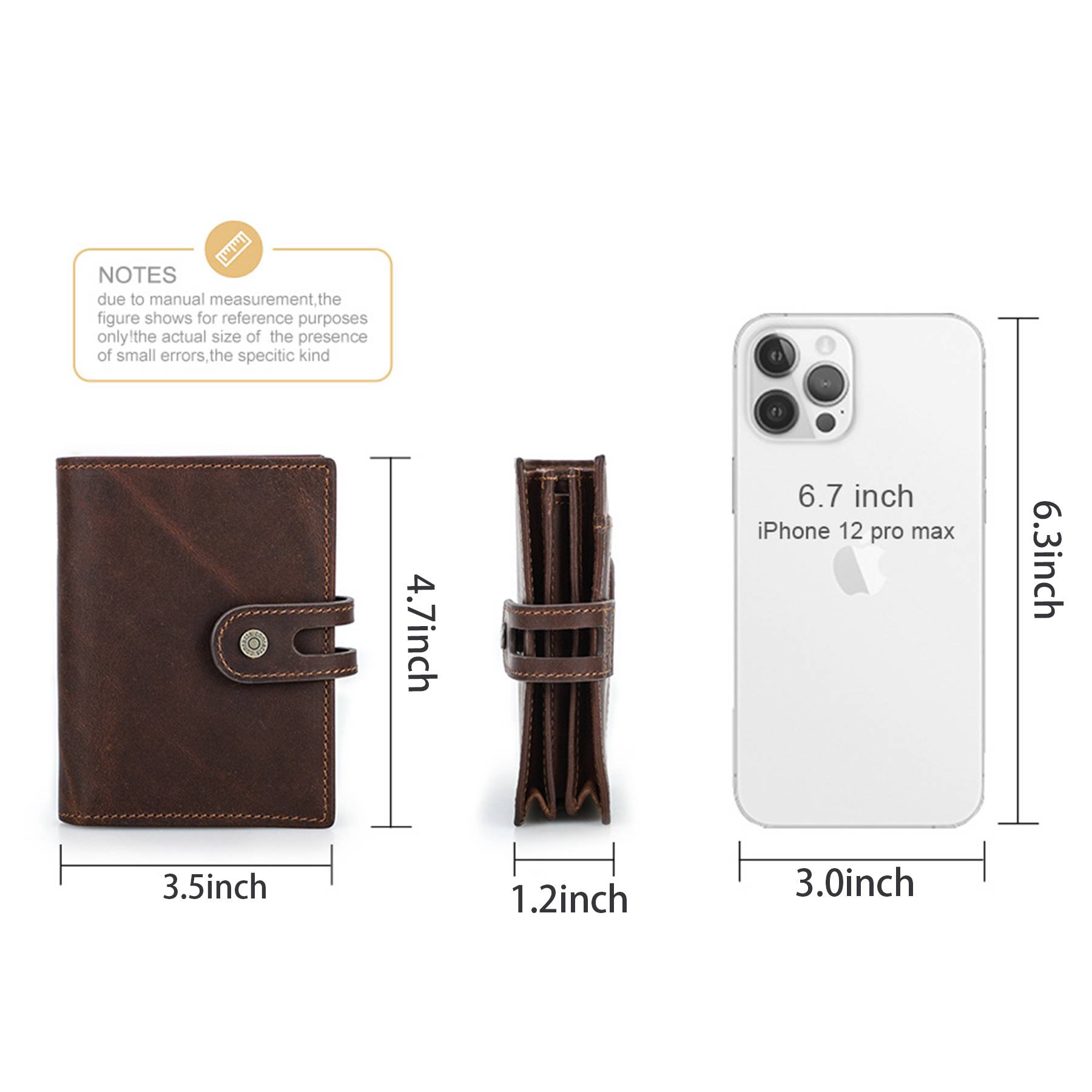 Genuine Leather RFID Automatic Anti theft Wallet Men Coffee 1