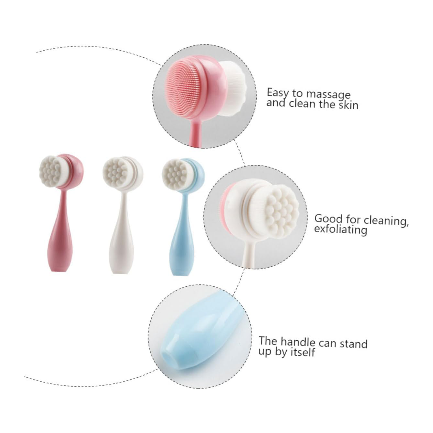 Dual-Sided Silicone Facial Cleansing Brush 3